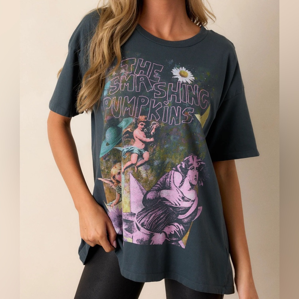 Daydreamer Smashing Pumpkins Infinite Sadness Black Graphic Band Tee NWT Small